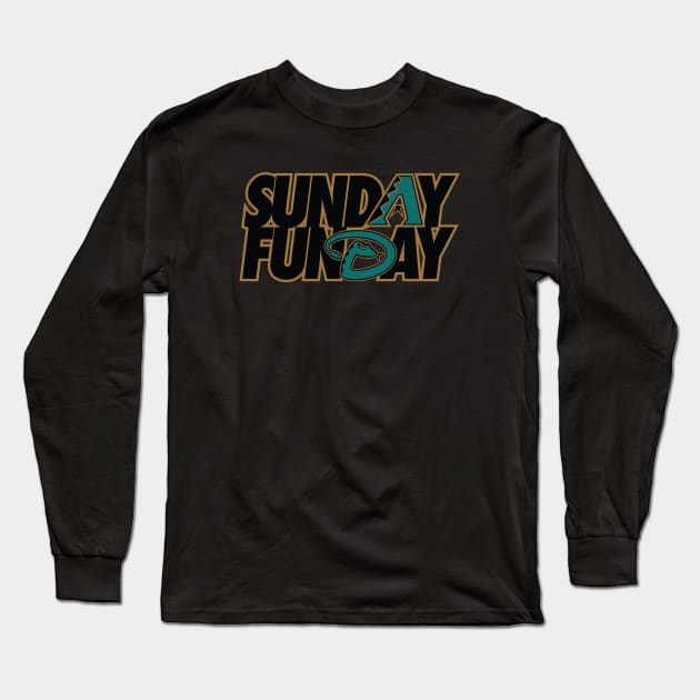 Sunday Funday Dbacks 1 Long Sleeve T-Shirt by LunaGFXD